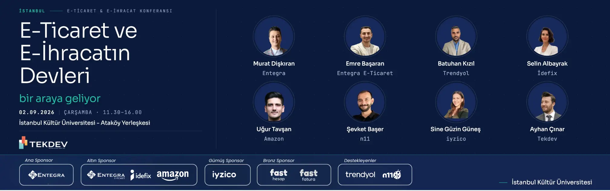 2 Eylül Çarşamba Büyük İstanbul TEKDEV E-ticaret ve E-ihracat Konferansı