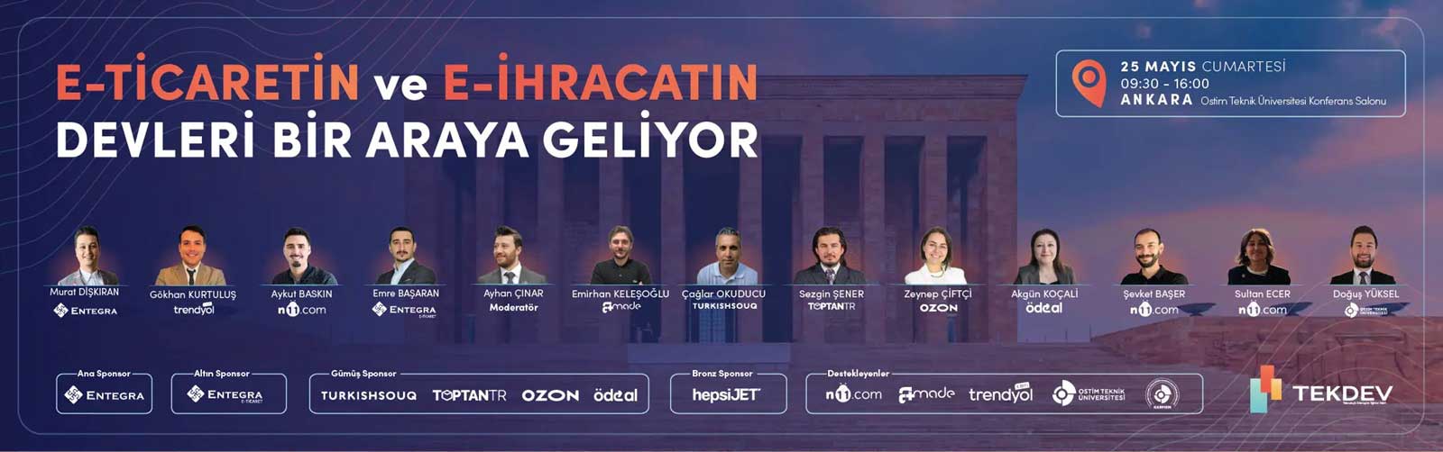 25 Mayıs Cumartesi Büyük Ankara TEKDEV E-ticaret ve E-ihracat Konferansı