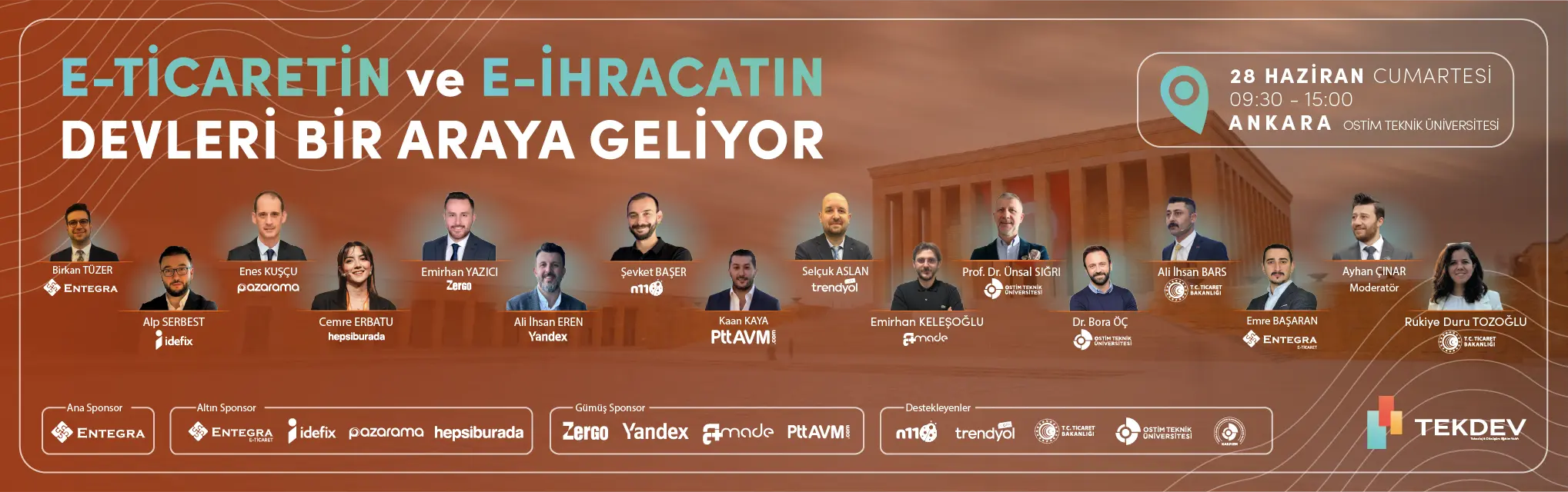 28 Haziran Cumartesi Büyük Ankara TEKDEV E-ticaret ve E-ihracat Konferansı