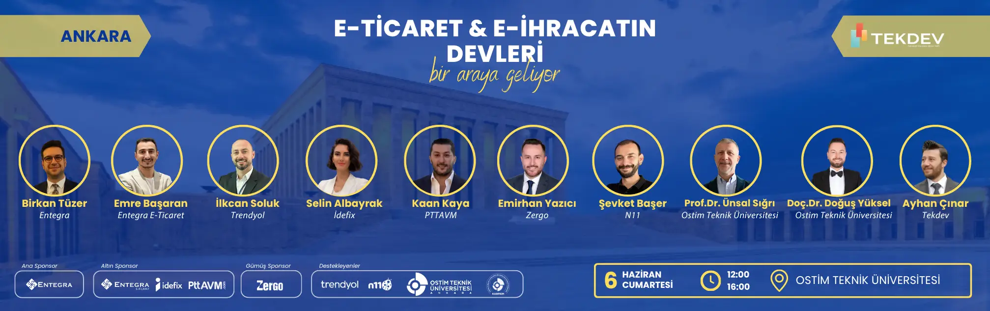 6 Haziran Cumartesi Büyük Ankara TEKDEV E-ticaret ve E-ihracat Konferansı